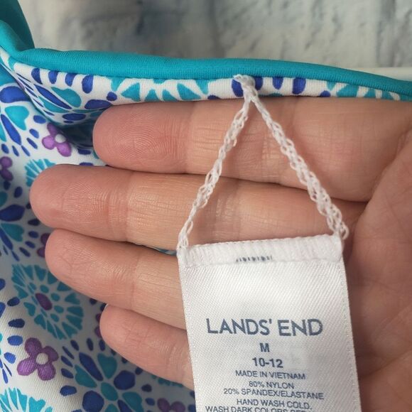 LANDS' END 2PC Bikini Set Reversible Bottoms 34D 10/12 - Picture 8 of 9